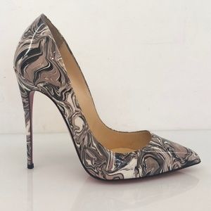 Christian Louboutin Gray Graphic Print Pigalle 120